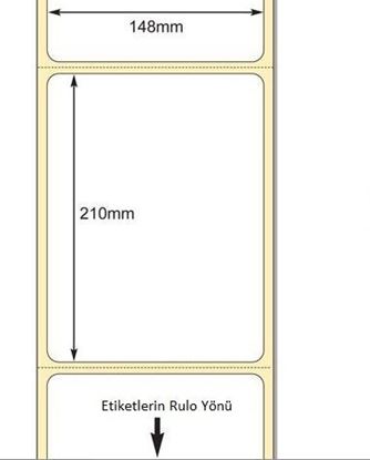 148 x 210mm TT Premium Kuşe Kağıt Etiket