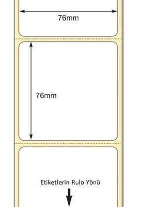 76 x 76mm TT Premium Kuşe Kağıt Etiket