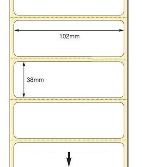 102 x 38mm TT Premium Kuşe Kağıt Etiket