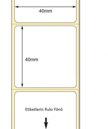 40 x 40mm TT Premium Kuşe Kağıt Etiket