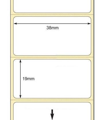 38 x 19mm TT Premium Kuşe Kağıt Etiket