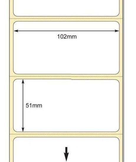 102 x 51mm TT Premium Kuşe Kağıt Etiket
