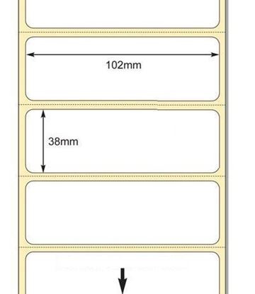 102 x 38mm TT Premium Kuşe Kağıt Etiket