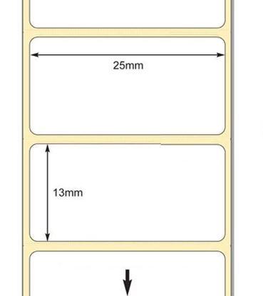 25 x 13mm TT Premium Kuşe Kağıt Etiket