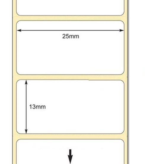 25 x 13mm TT Premium Kuşe Kağıt Etiket