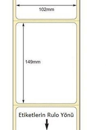 102 x 149mm TT Premium Kuşe Kağıt Etiket