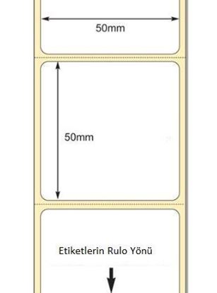 50 mm x 50 mm Direkt Termal Etiket