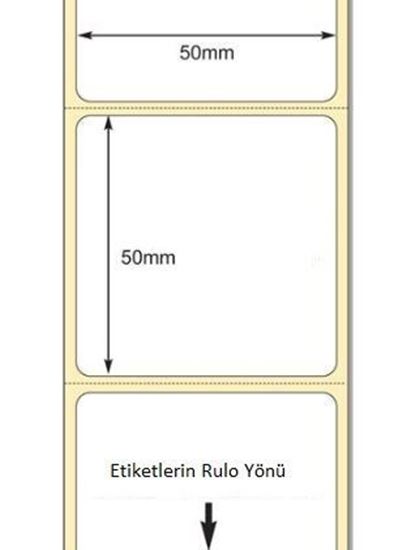 50 mm x 50 mm Direkt Termal Etiket