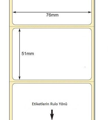 76 mm x 51 mm Direkt Termal Etiket