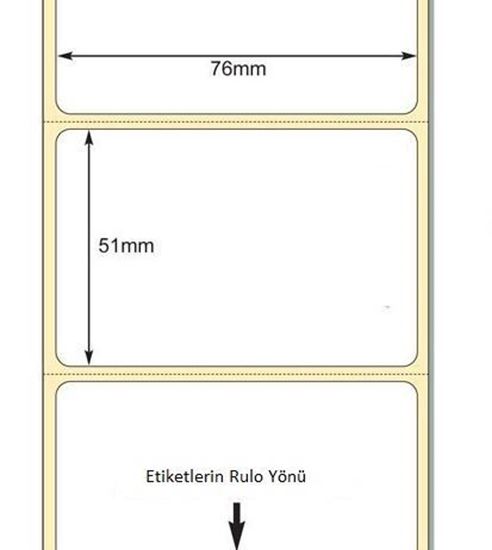 76 mm x 51 mm Direkt Termal Etiket
