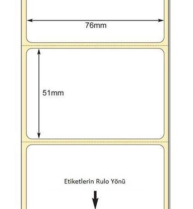 76 mm x 51 mm Direkt Termal Etiket