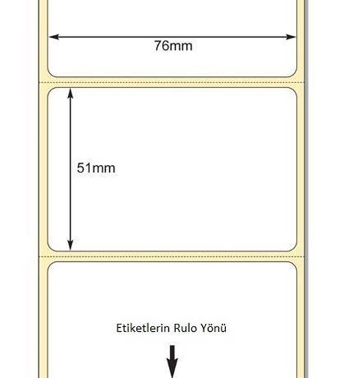 76 mm x 51 mm Direkt Termal Etiket