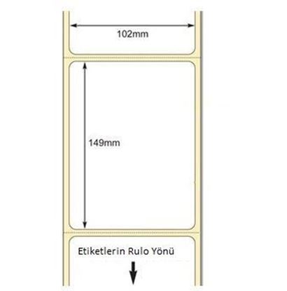 102 x 49 mm Direkt Termal Etiket