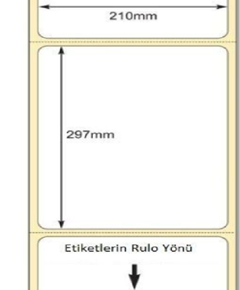 210 x 297mm TT Premium Kuşe Kağıt Etiket resmi