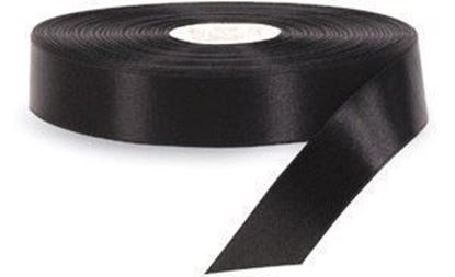 20mm*200m Siyah Saten Akmaz resmi
